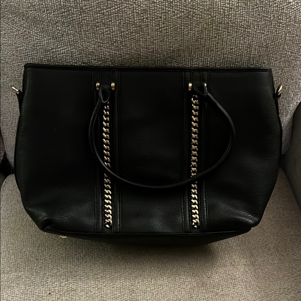 Black Leather Tote Bag